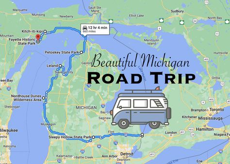 Road Trip Around The Great Lakes, Road Trip Michigan, Michigan West Coast Road Trips, Michigan Road Trip Ideas, Michigan Coast Road Trip, Michigan Road Trip Itinerary, Great Lakes Road Trip, Michigan Camping, Michigan Adventures