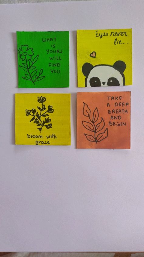 Sticky Note Birthday Ideas, Doodles For Room Decor, Sticky Notes Wall Decor Aesthetic, Study Table Sticky Notes Ideas, Painting For Study Table, Sticky Note Art Wall, Study Table Wall Decor Quotes, Sticky Notes Aesthetic Drawing, Things To Draw On Post It Notes