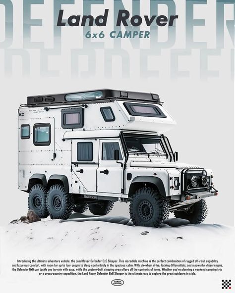 A super extreme 6x6 Defender Camper by @hugodoesdesigns 🤯 #landrover #defender #offroad #4x4 #explore #defender110 #defender130… | Instagram Landrover Camper, Range Rover Off Road, Ny House, Defender Camper, Land Rover Defender 130, Rv Van, Overland Gear, Defender 130, New Defender