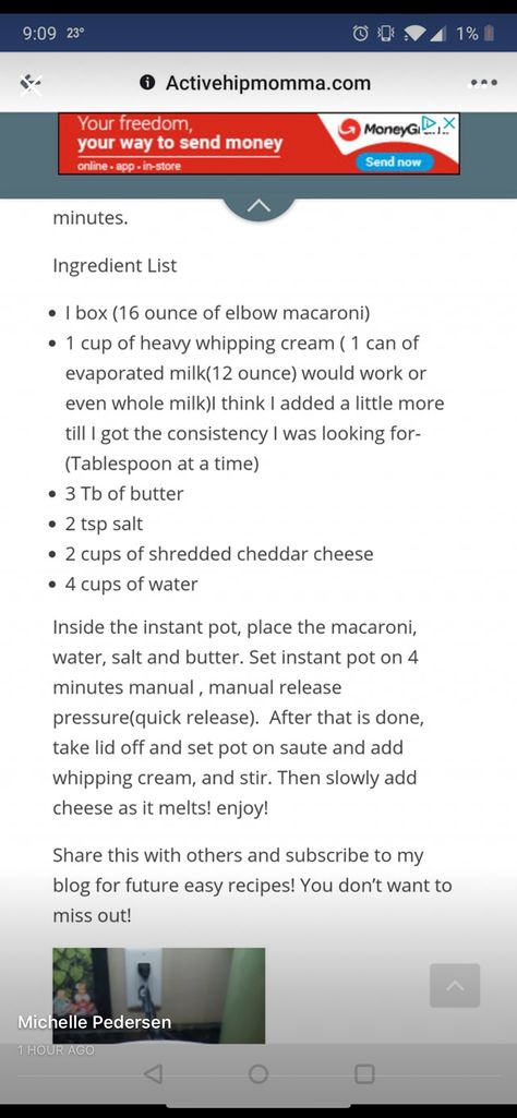 Cheese Cheddar, Electric Pressure Cooker Recipes, Elbow Macaroni, Electric Pressure Cooker, Send Money, Evaporated Milk, Mac N Cheese, Heavy Whipping Cream, Whole Milk