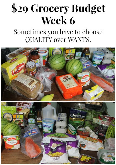 29 Dollar Grocery Budget Week 6 - how to save money on groceries - Real: The Kitchen and Beyond Cheapest Meals, Easy Cheap Dinner Recipes, Eat On A Budget, Budget Challenge, Easy Cheap Dinners, Budget Cooking, Cheap Easy Meals, Grocery Budget, Budget Meal Planning