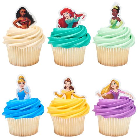 Disney Princess Theme Birthday Party, Princess Cupcake Cake, Disney Princess Party Supplies, Disney Princess Cupcakes, Princess Cupcake, Disney Princess Theme, Princess Cupcake Toppers, Princess Birthday Party Decorations, Disney Princess Cake