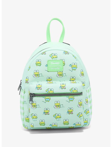 Loungefly Keroppi Gingham Mini Backpack Frog Character, Sleeping Beauty Fairies, Sanrio Keroppi, Plaid Bag, Sanrio Bag, Loungefly Bag, Disney Sleeping Beauty, Sanrio Characters, Cute Bags