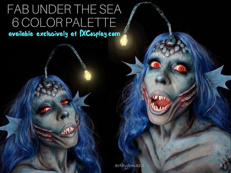 Scary Sea Creatures, Sea Creature Costume, Mushroom Costume, Fish Makeup, Undertale Cosplay, Mermaid Parade, Special Fx Makeup, Water Nymphs, Deep Sea Creatures