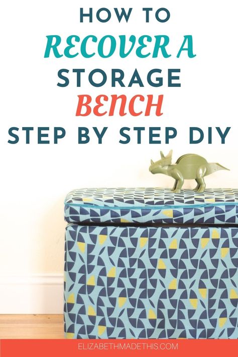 How to upholster a storage bench that'll make you smile - Elizabeth Made This How To Upholster, Diy Upholstery, How To Clean Chrome, Staple Remover, Why Bother, Upholstery Tacks, Fabric Bench, Neutral Fabric, Custom Benches