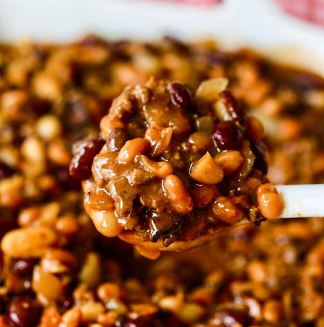 Cowboy Baked Beans, Cowboy Beans, Hp Sauce, Baked Bean Recipes, Best Party Food, Pioneer Woman Recipes, Beans Recipe, Smoked Bacon, Baked Beans