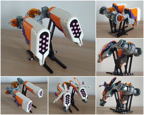 LEGO builder Charlie Mann has constructed this fantastic version of the Whizzing Arrow from the anime, Oban Star Racers. Oban Star Racers Art, Oban Star Racers, Lego Space Fighter, Lego Classic Space, Lego Micro Spaceship, Lego Builder, Lego Ship, Lego Spaceship, Lego News