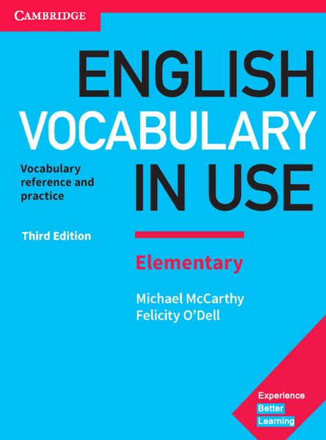 Elementary Books, English Learning Books, Vocabulary Book, Cambridge English, Vocabulary Practice, Cambridge University Press, Language Study, English Vocabulary Words Learning, Up Book