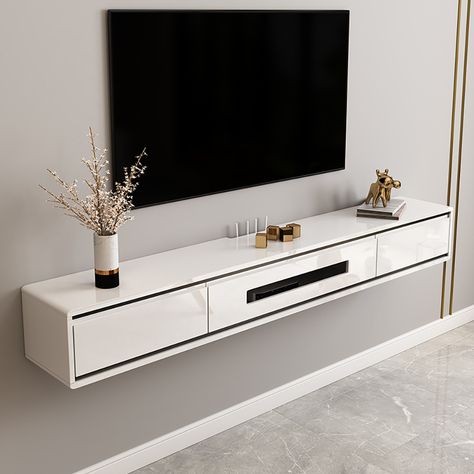 Floating Media Console, Tv Wall Shelves, Floating Tv Console, Wall Mounted Media Console, Floating Tv Shelf, Console With Storage, Wall Entertainment Center, Hanging Tv, Grey Tv Stand