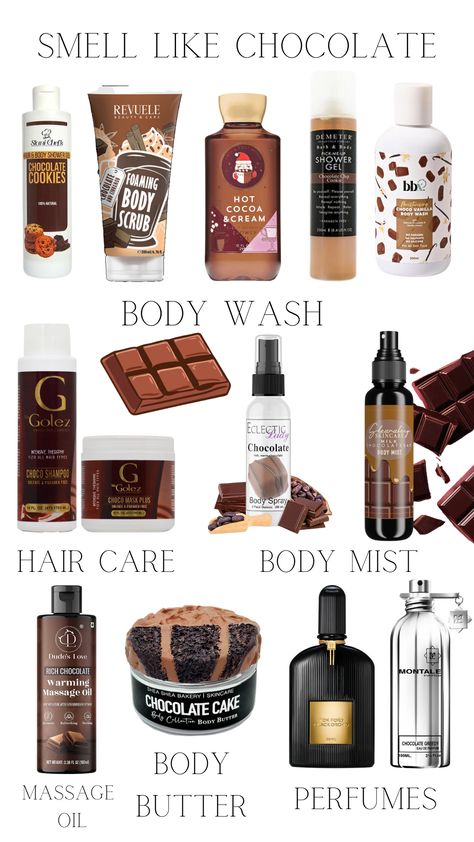 Cocoa Scented Products, Chocolate Skincare Products, Chocolate Shower Routine, Chocolate Smelling Perfume, Perfumes That Smell Like Cocoa Butter, Chocolate Scented Shower Routine, Chocolate Scented Products, How To Smell Like The Forest, Chocolate Body Care