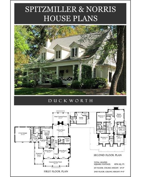 House Expansion Ideas, House Plans Cottage, Large Covered Front Porch, House Expansion, Low Country House, Siding House, A House Plan, Courtyard Entry, Covered Front Porch