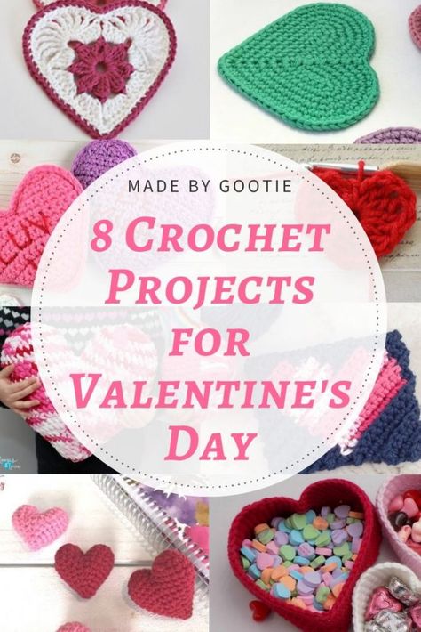 Stuffed Crochet Hearts Free Pattern, Crocheted Hearts Pattern Free, Valentine's Day Crochet, Valentine Crochet, Quick Diy Gifts, Valentine Stuff, Crochet Valentines, Crochet Valentine Patterns, Crochet Valentine