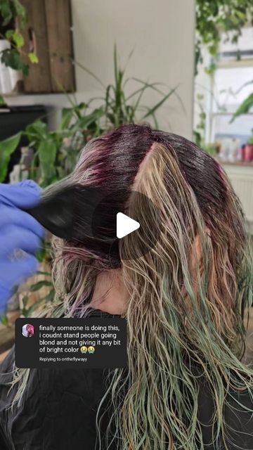 Jaymz Rigby-Marsters ➖️ Colour Specialist on Instagram: "Putting black over blonde hair 🖤🙃

There are plenty of black direct dyes out there, some green based, some blue based, and a bunch that are warmer based with a brown undertone.

Sometimes, you need some little pops if black to spice your life up. Why grab a permanent tint that you know is going to be a bitch to remove when you can use a direct dye right??

Depending on how you want it to fade will determine which brand you use..but yes, your direct dye black can go straight over blonde hair without filling, just make sure you're prepped for the bleed and the fade out.

Colour - @matrixuki @pulpriot.uk #ad

What is your fave black direct dye?? Let me know 
.
.
.
.
.
#purplehair #blackhair #pinkhair #ely #Cambridge #haircolor" Split Dye With Bangs, Hair Dyed, Peekaboo Hair, The Fade, Fade Out, Ely, Purple Hair, Bright Color, Pink Hair