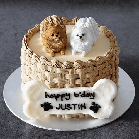 Pomeranian Cake Design Images (Pomeranian Birthday Cake Ideas) Pomeranian Birthday Cake, Pomeranian Cake Ideas, Cake Dog Design, Pomeranian Cake, Dog Birthday Cake Design, Dog Birthday Cake Ideas, Dog Cake Design, Pomeranian Birthday, Dog Lover Cake