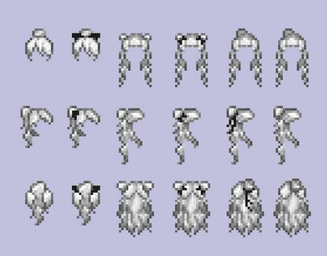 Cute long hairstyles Cute Long Hairstyles, Farmers Life, Pixel Pokemon, Stardew Valley Layout, Stardew Valley Tips, Stardew Valley Farms, Pixels Art, Farm Layout, Pixel Art Tutorial