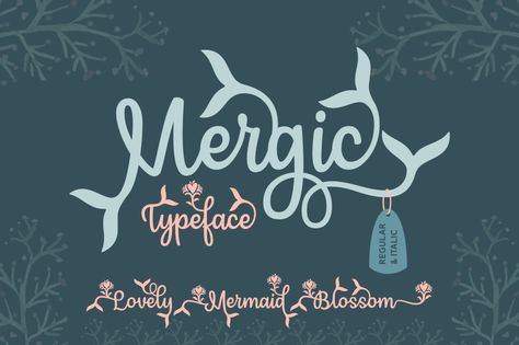 Mermaid Font, Bujo Fonts, Ttf Fonts, Special Style, Mermaid Tails, Web Graphic Design, Script Type, Font Free, Handwritten Fonts