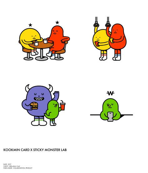 Sticky Monster Lab, Monster World, Sticky Monster, Ip Design, Chinese Fabric, Iphone Wallpaper Vsco, Monster Characters, Creative Background, Design Animation