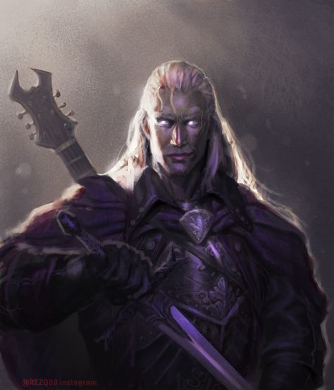 Aasimar Bard, Dnd Artificer, Drow Male, Half Drow, Elf Art, Heroic Fantasy, Roleplay Characters, Knight Art, Dungeons And Dragons Characters