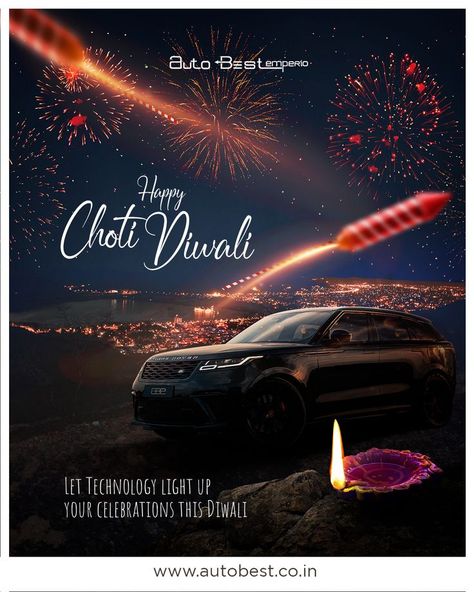 Happy Choti Diwali 🪔 May This Diwali Bring Prosperity, Wealth and Success to each one of our Families. Wishing you all a Great time on this holy Night. • Team AutoBest Emperio • #abe #autobestemperio #happydiwali #diwali #festivalcelebration #indianfestival #lightings Happy Choti Diwali, Diwali Creative, Choti Diwali, Festive Poster, Diwali Poster, Car Advertising Design, Photoshop Backgrounds Backdrops, Real Estate Marketing Design, Ads Creative Advertising Ideas