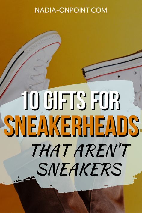 Trendy Gift Guides and Ideas! Do you know a sneakerhead? Here are some gifts for sneakerheads that aren't sneakers! The best sneakerhead gift ideas! They will make a cool sneakerhead gift for birthday, perfect for your sneakerhead boyfriend or girlfriend for christmas or birthday. #sneakers #sneakerhead #gift #giftguide #giftideas #shoes #trendy Nike Gifts For Boyfriend, Gifts For A Sneaker Head, Shoe Lover Gifts Men, Gifts For Shoe Lovers, Sneakerhead Gift Ideas, Nike Gift Ideas, Shoe Gift Ideas, Gifts For Sneakerheads, Birthday Sneakers