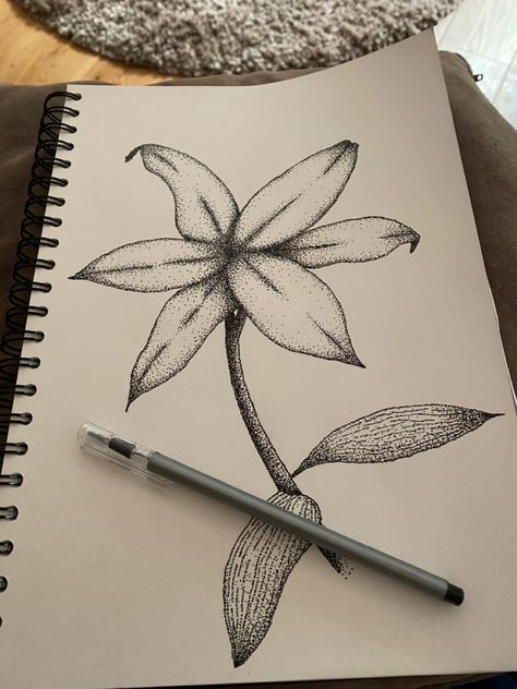 #stippling #stipplingart #stipplingartwork #flowerdrawing #flowertattoo #handdrawn Stippling Art Ideas Easy, Flower Stippling, Pointilism Art Ideas Easy, Pointillism Easy, Stippling Art Easy, Puntillismo Dibujo Ideas, Alexa + Core + Aesthetic, Pointilism Art, Stippling Drawing