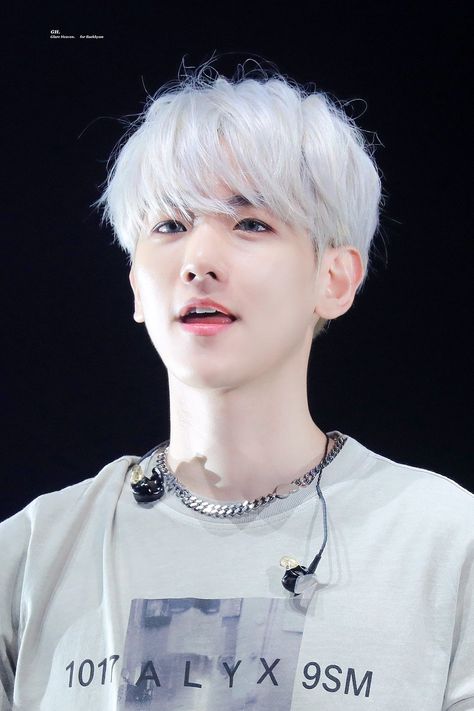 Baekhyun Gray Hair, Grey White Hair, Choi Jin Hyuk, Exo Baekhyun, Exo K, Byun Baekhyun, Grey Hair, White Hair, Suho