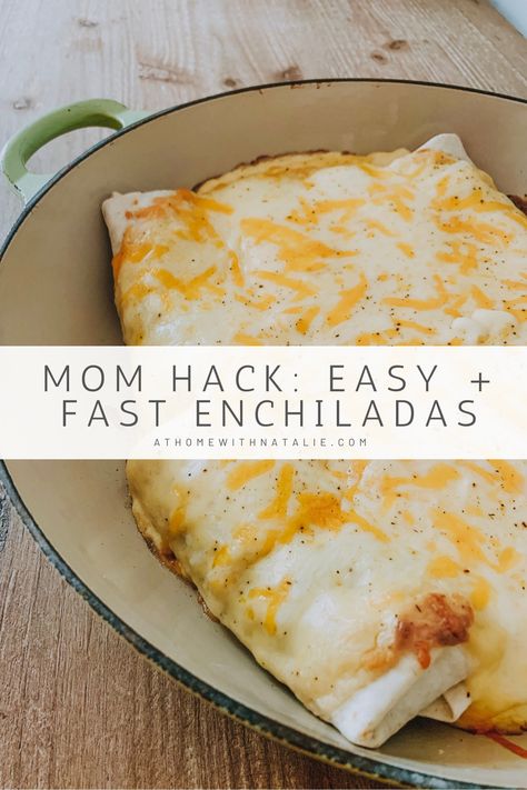 Mom Hack: Easy + Fast Enchiladas – At Home With Natalie Red Beans And Rice Recipe Crockpot, Frozen Burritos, Easy Enchiladas, Burritos Recipe, Feed A Crowd, Enchilada Recipes, Convenience Food, Recipe For Mom, Holiday Cooking