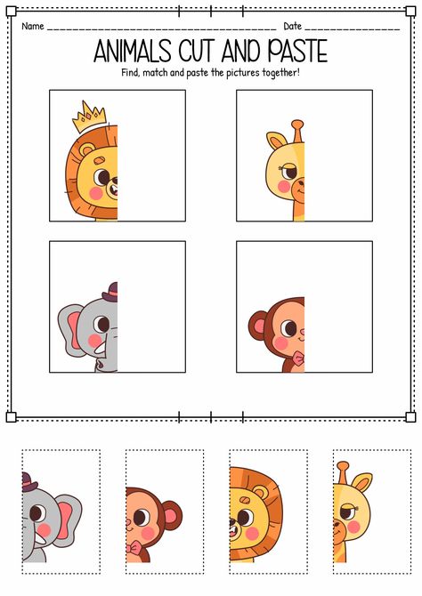 Zoo Animals Preschool Activities Art, Tame Animals Activities For Toddler, Animal Curriculum For Preschool, Animal Kingdom Preschool Activities, Animals For Preschool Activities, Animal Cards Printable, Wild Animals Activities For Kindergarten, Mammals Activities For Preschool, Preschool Activities Animals