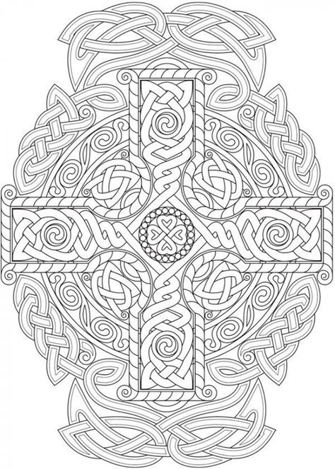 Adult coloring pages are a great way to relax after a long day. These beautiful Celtic Knots and Crosses are perfect to print and color during springtime! #color #coloringpages #adultcoloringpages #freeprintables #printablecoloringpages #celticknot #celticcross #craftgossip Celtic Coloring, Cross Coloring Page, Woodburning Ideas, Art Selfie, Celtic Knot Designs, Pattern Coloring Pages, Celtic Patterns, Printable Adult Coloring Pages, Celtic Knots