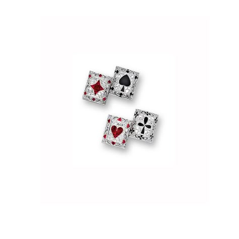 PAIR OF RUBY, ONYX AND DIAMOND 'POKER' CUFFLINKS | Lot | Sotheby's Casino Jewelry, 8 Of Diamonds Playing Card, Poker Jewelry, Poker Chip Design, Poker Chip Accessories, Natural Pearl Jewelry, Daily Wear Jewellery, Jewellery Design Sketches, Jewelry Lookbook