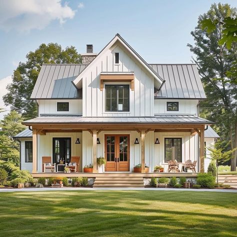 Farmhouse Rooms | Which farmhouse would you like to live? 🤗 Credit: @farmhouseplans #farmhouseaninterior #farmhouseinteriordesign #farmhouserenovation… | Instagram Farmhouse Barndominium Interior, Cluster Homes, Farmhouse Rooms, Farmhouse Renovation, Barn Style House Plans, Dream Life House, Farmhouse Barndominium, Farmhouse Style House Plans, Farmhouse Ideas