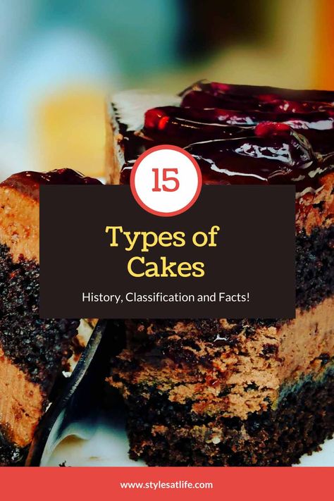 Types of Cakes Cakes To Bake, List Of Teas, Basic Baking, Cake Varieties, Different Types Of Cakes, Birthday 2023, Cool Facts, Cake Name, Types Of Cakes