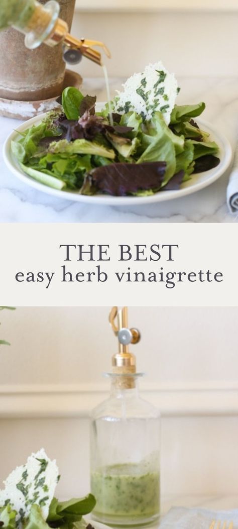 Healthy Vinegrette Salad Dressing, Fresh Herb Salad Dressing, Herb Vinegarette Dressing, Easy Vinaigrette Dressing Recipe, Herb Vinaigrette Dressing, Garlic Vinaigrette Dressing, Vinegrette Salad Dressing, Herb Salad Dressing, Creamy Herb Dressing