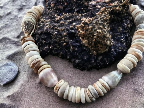 Surf Tumbled Cone Shell & Puka Shell Necklace 🐚 Crafted from ethically and lovingly collected Hawaiian shells in a mix of whites, creams, cinnamons, purples, & peaches. Available in my Of The Sea 🌊 Collection. • • #pukashells #pukashellnecklace #coneshell #shellsofhawaii #handmadejewelry Pula Shell Necklace, Cone Shell, Puka Shell Necklace, Puka Shell, Necklace Craft, Jewelry Lookbook, Shell Necklace, Shell Necklaces, Peaches