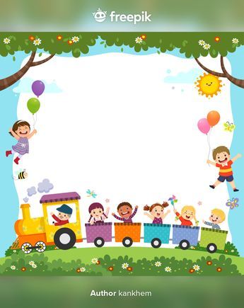 Children's Day Poster, Pop Up Frame, Preschool Decor, Travel Kids, School Board Decoration, Rainbow Cartoon, Vector Frame, Page Borders Design, Kids Background