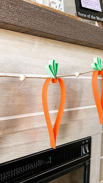 Courtney Gunn on Instagram: "Check out this EASY carrot garland made from cardstock!  It is the perfect addition to your spring decor! 🥕🥕🥕🥕  I absolutely love making garlands for the different seasons and this one was a fun one to make.  I saw a Kippi at Home post a picture of it on Pinterest and I knew I had to try and recreate it!   Click the link in my bio to find the full tutorial of this project!   #garland #carrots #easterdecor #springdecor #easterdiy #springdiy #cricut #cricutmade #creativeonthecheap #cricutcrafts #cricutmaker #easterhomedecor #springhomedecor #carrotdecor" Carrot Garland, Pure Imagination, Different Seasons, Spring Diy, Spring Home Decor, Easter Diy, Cricut Crafts, Spring Decor, Holiday Crafts