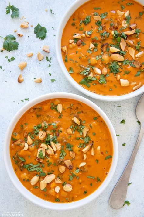 Savory Peanut Butter Recipes, Peanut Butter Recipes Savory, African Peanut Soup Recipe, Peanut Soup Recipe, West African Peanut Soup, Peanut Butter Recipes Easy, Butter Soup, Peanut Butter Soup, Soup Recipe Vegan