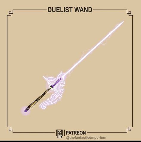 Dnd Staff Magic, Wand Drawings Art, Magic Wand Art Dnd, Dnd Magic Wand, Fantasy Equipment Art, Magic Wand Fantasy Art, Dnd Staff Item, Fantasy Wand Designs, Magic Wand Concept Art