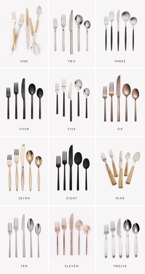 Assiette Design, Decoration Hall, Black Flatware, Modern Flatware, Desain Pantry, Smart Tiles, Forks And Spoons, Household Furniture, Decor Minimalist