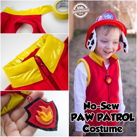 Paw Patrol Kostüm, Marshall Paw Patrol Costume, Marshall Halloween Costume, Paw Patrol Halloween Costume, Dog Costumes For Kids, Marshall Costume, Family Costumes Diy, Paw Patrol Costume, Paw Patrol Marshall