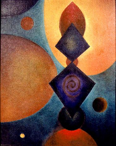 Power at the Crossroads. 1938 by Dane Rudhyar Dane Rudhyar, Aham Brahmasmi, Tantra Art, Art Making, The Crossroads, Color Harmony, Spiritual Art, Abstract Oil, Oil Painting Abstract