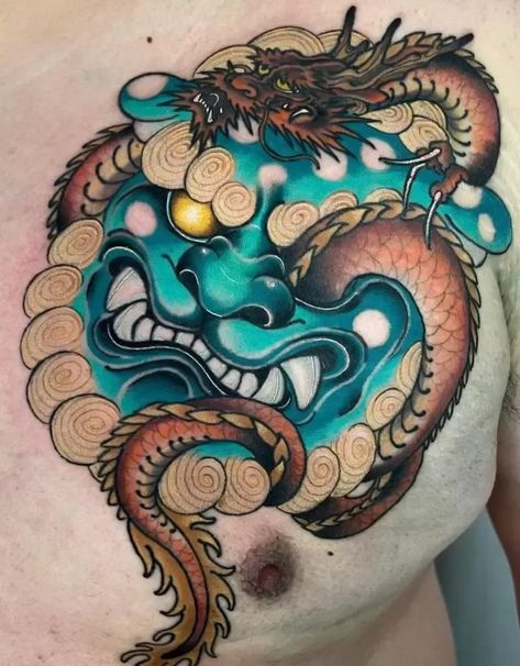 Getting a foo dog tattoo is a great way to show your love for this unique and interesting breed of dog. Foo Dog Tattoo Meaning, Japanese Foo Dog, Foo Dog Tattoo Design, Dragon Tattoo Chest, Asian Dragon Tattoo, Foo Dog Tattoo, Dog Tattoo Ideas, Foo Dog Statue, Dog Paw Tattoo