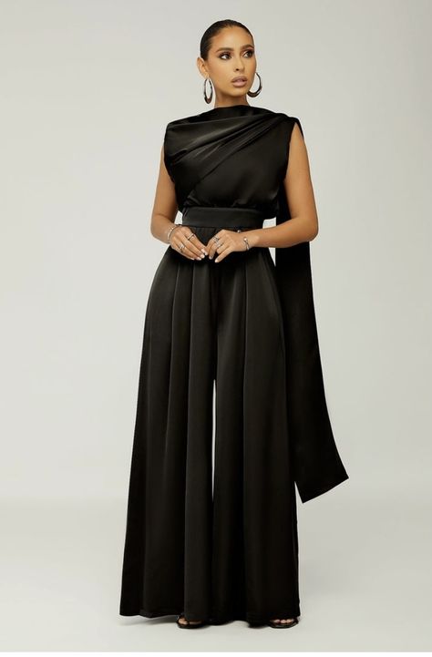 Elegant Pants Suits Wedding, Women Black Tie Event Outfit, Plus Size Black Tie Event Dresses, Wide Leg Jumpsuit Formal, Jumpsuit Elegant Formal, Elegant Evening Jumpsuits, Bridesmaid Jumpsuit, Prom Jumpsuit, Bridesmaids Outfits