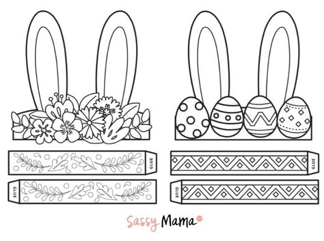 Easter Craft Activities, Printable Easter Activities, Easter Kindergarten, Easter Arts And Crafts, Easter Headbands, Easter Templates, Fun Easter Crafts, Easter Preschool, Easter Printables Free