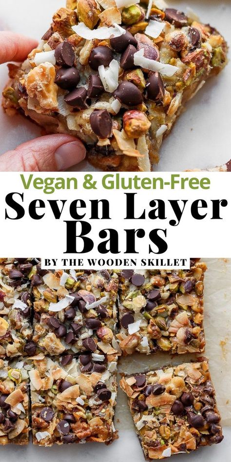 Layer Cookie Bars, Seven Layer Bars, Wooden Skillet, Gluten Free Dairy Free Dessert, Layer Bars, Magic Bars, Easy Gluten Free Desserts, Cookies Gluten Free, Gluten Free Desserts Recipes