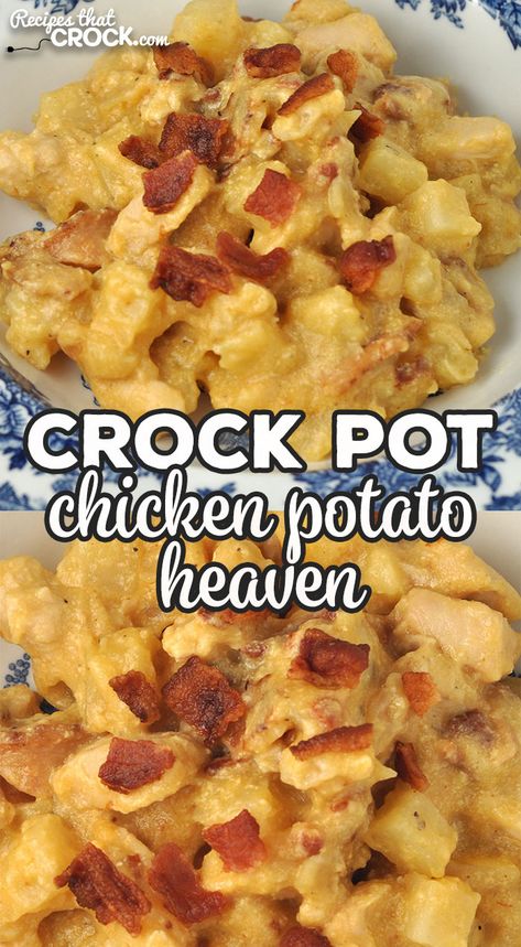 Crock Pot Chicken And Potatoes, Crockpot Chicken And Potatoes, Potato Recipes Crockpot, Slow Cooker Potato, Potatoes Casserole, Crock Pot Potatoes, Slow Cooker Dinner Recipes, Potato Soup Crock Pot, Hashbrown Casserole