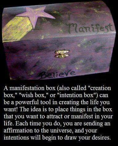 Manifestation box.  I know people that use this TOOL for manifesting and it helps toward achievement. Usui Reiki, Wish Box, Under Your Spell, Eclectic Witch, Witchy Crafts, E Mc2, Spells Witchcraft, Practical Magic, New Energy