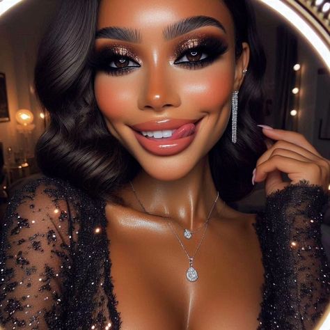 When I'm getting Glam, its all about the EyeCandy ✨️Rockin a sultry smokey eye with a splash of reflects glitter always eats✨️ Fall Wedding Makeup, Sultry Makeup, Soft Eye Makeup, New Year's Makeup, Bold Lip Color, Christmas Makeup Look, Prom Makeup Looks, Graphic Eyeliner, Get Glam