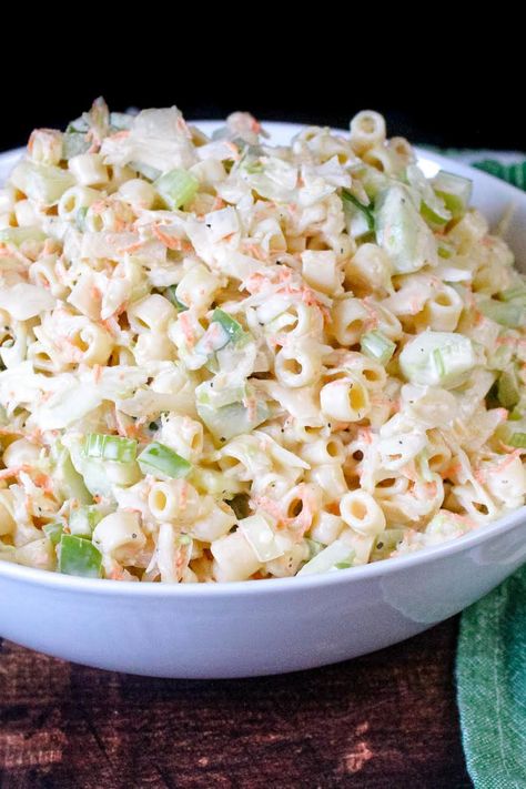 Pasta Slaw Pasta Slaw, Sweet Pasta Salads, Cold Sides, Salad Dressing Recipes Vinaigrette, Awesome Salads, Coleslaw Recipes, Pesto Salad, Spaghetti Salad, Coleslaw Salad