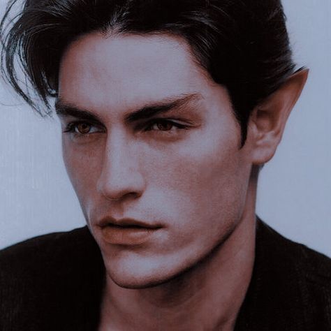 Fae Ears Aesthetic Male, Rhysand Fancast, Male Fae Aesthetic, Dark Fae Aesthetic, Forest Elf Aesthetic, Drow Male, Elf Aesthetic, Acotar Aesthetic, Half Drow